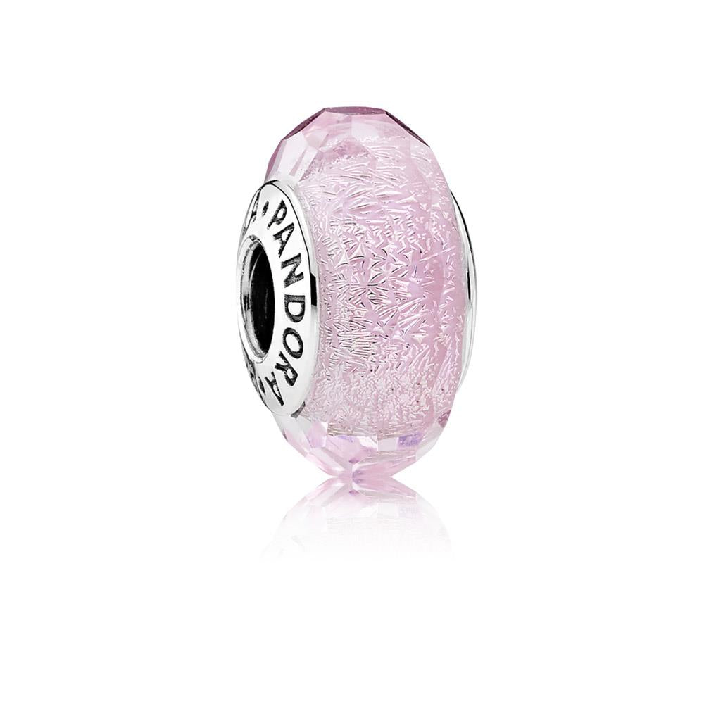 Pandora Faceted Pink Murano Glass Charm