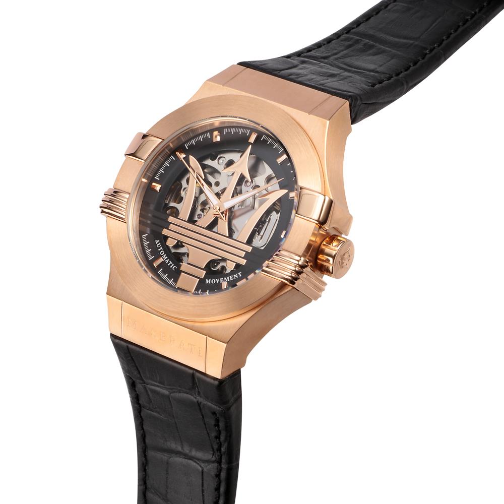 Maserati R8821108039 Potenza Automatic Black Skeleton Dial Men's Watch