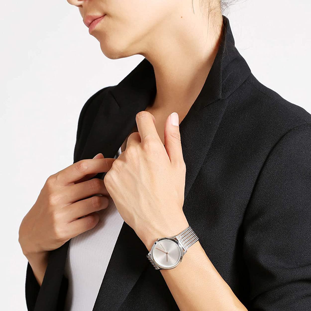 Calvin Klein K3M22B26 Minimal Quartz Silver Dial Unisex Watch