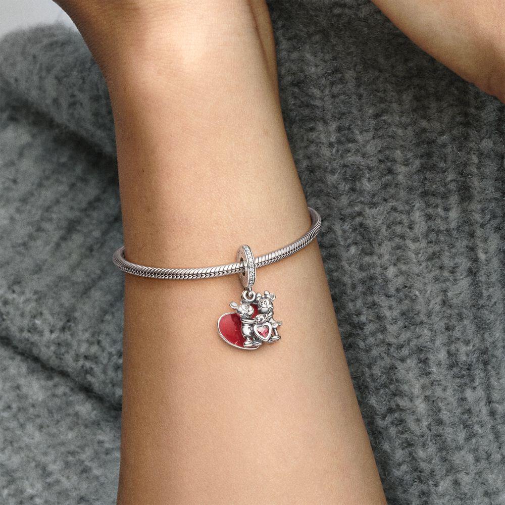 Pandora 797769czr Disney Minnie & Mickey With Love Silver One Size Charm