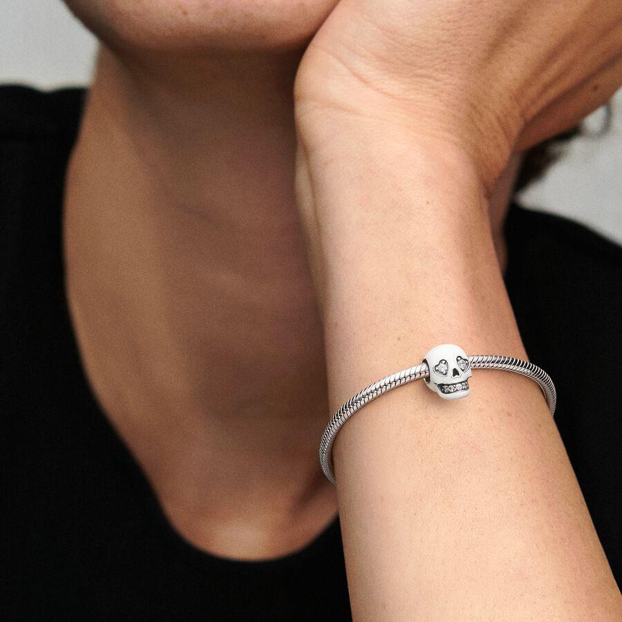 Pandora Glow-in-the-dark Sparkling Skull Charm