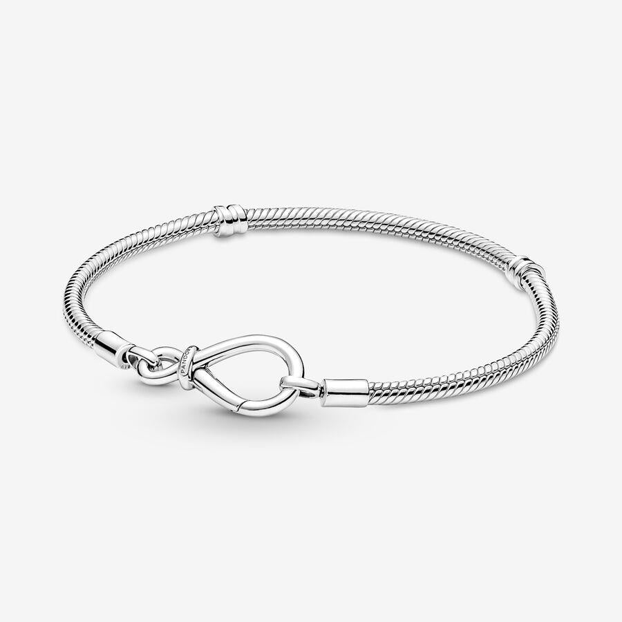 Pandora Moments Infinity Knot Snake Chain Bracelet 18 cm