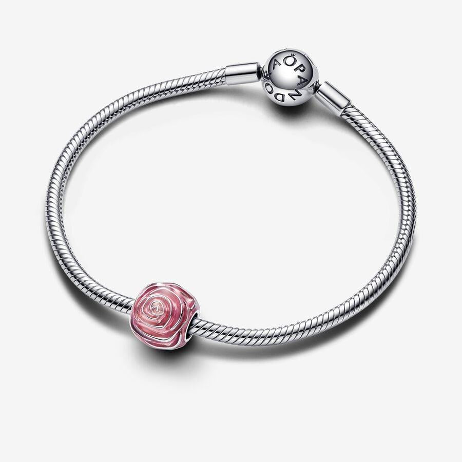 Pandora Pink Rose in Bloom Charm