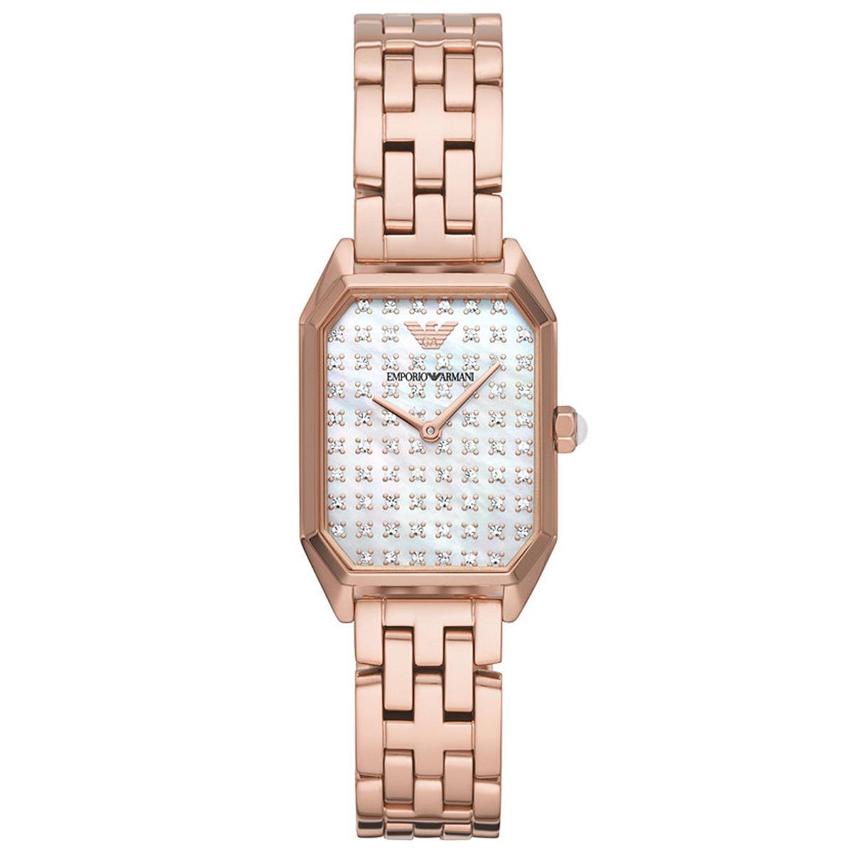 Emporio Armani AR11389 Two Hand Rose Gold Tone Women's Watch