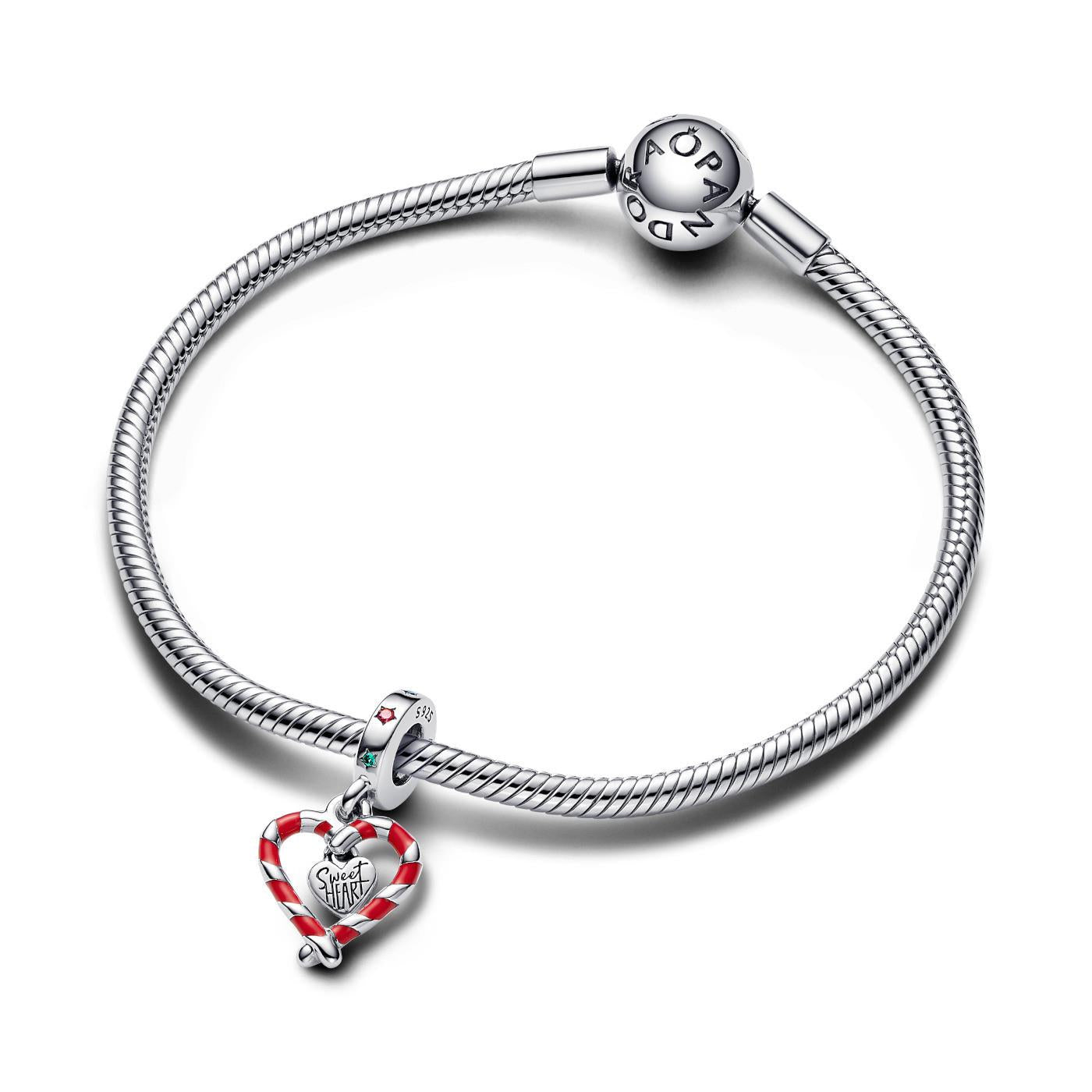 Pandora Candy Cane Sterling Silver Dangle Charm