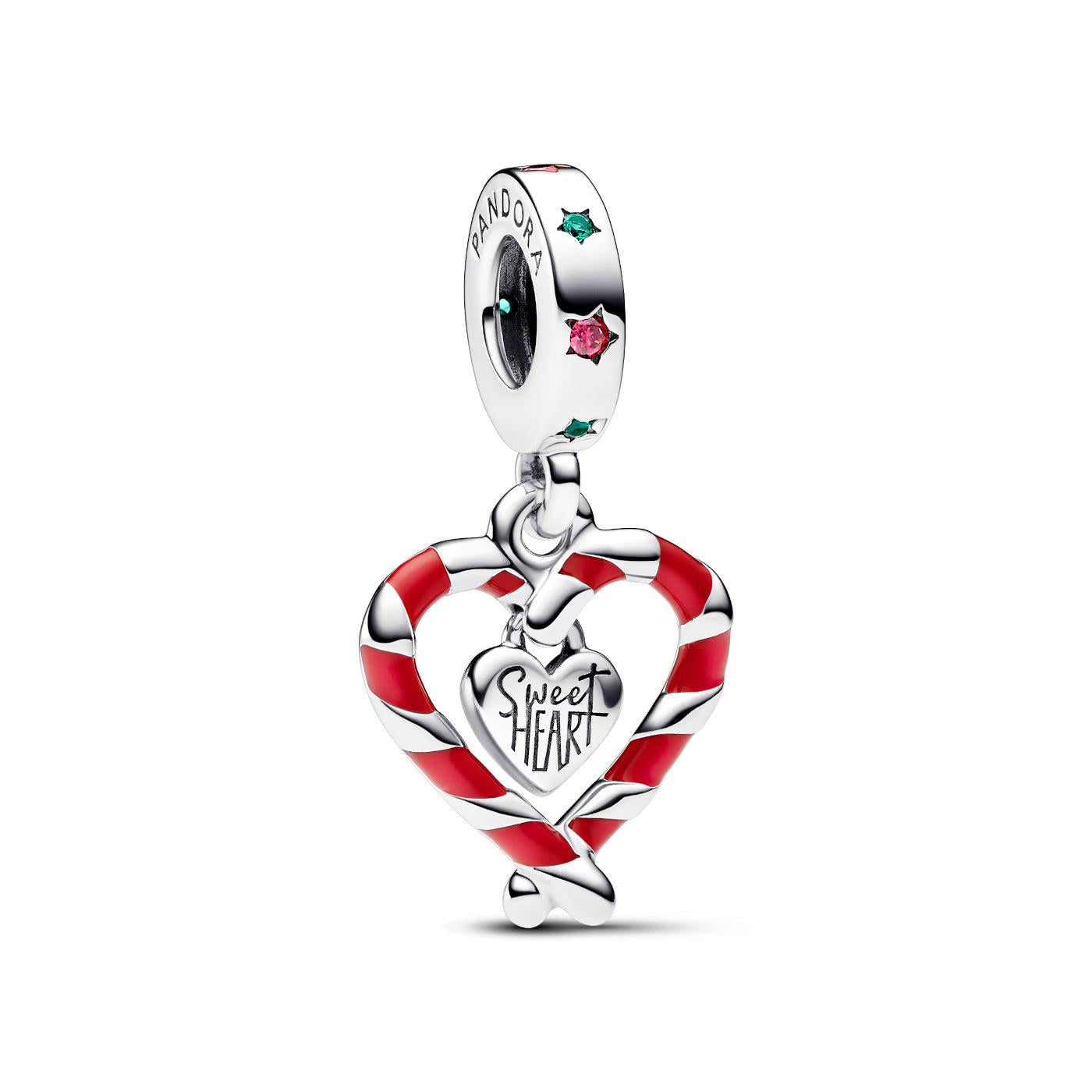 Pandora Candy Cane Sterling Silver Dangle Charm