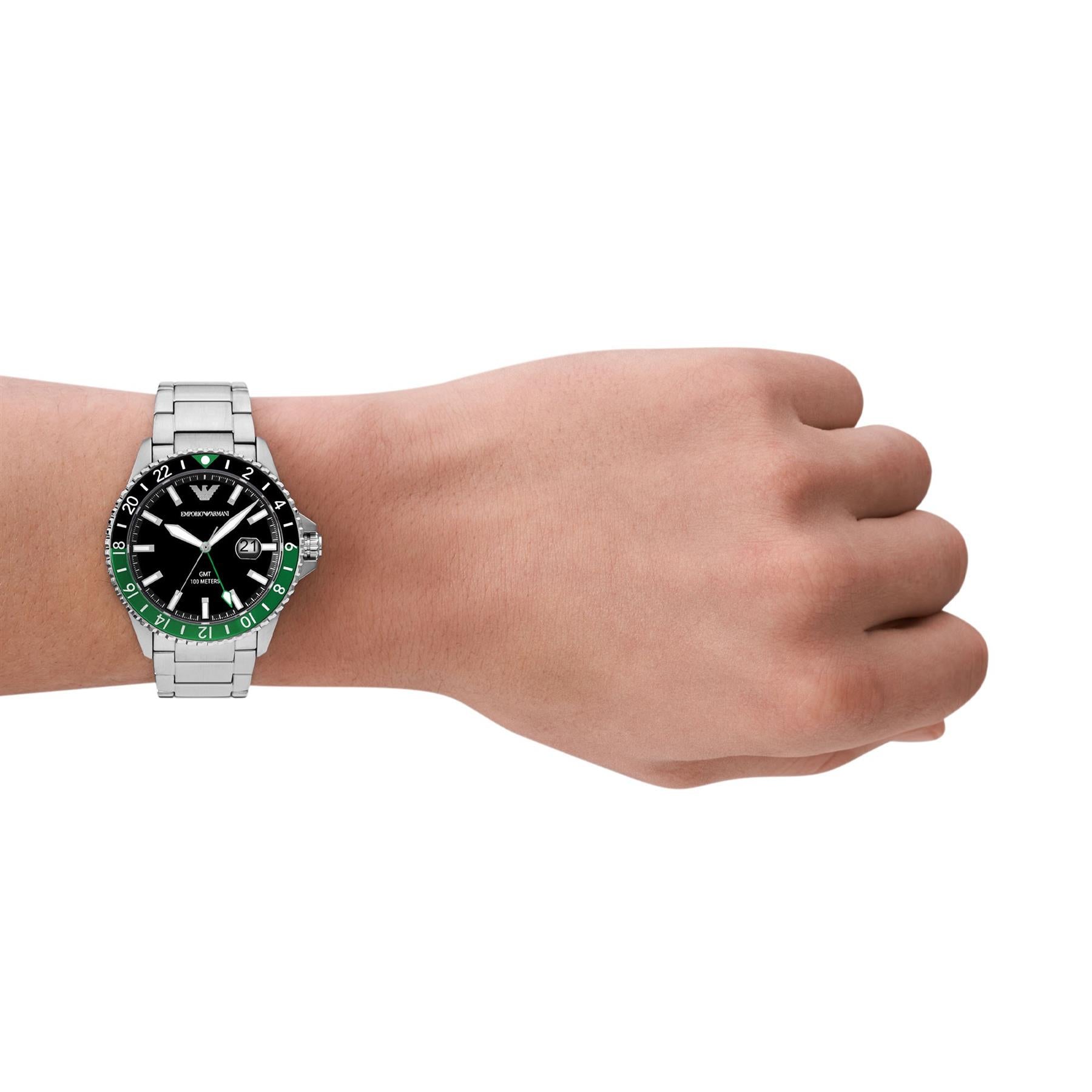 Emporio Armani AR11589 Diver 42mm GMT Men's Watch