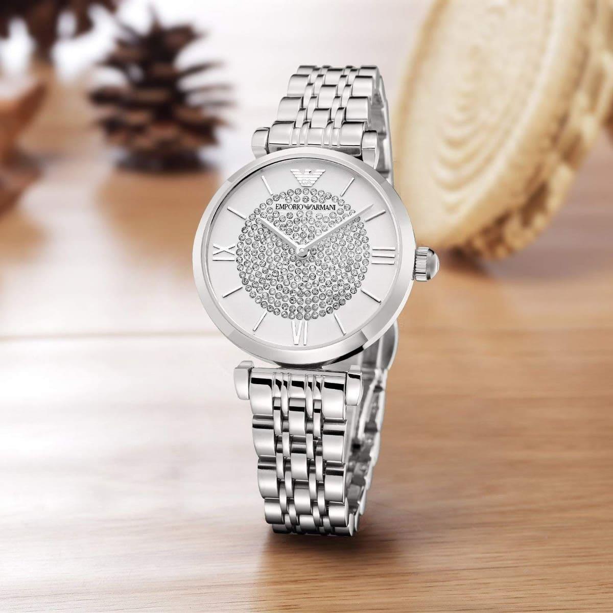 Emporio Armani AR1925 White Dial Stainless Steel Women's Watch
