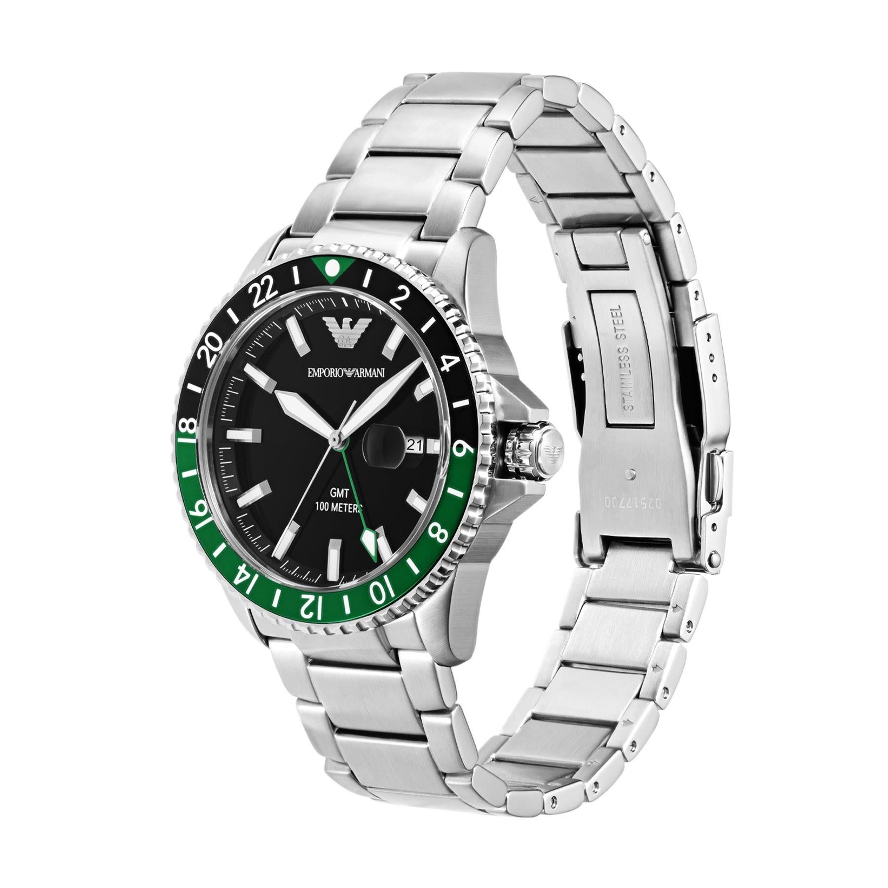 Emporio Armani AR11589 Diver 42mm GMT Men's Watch