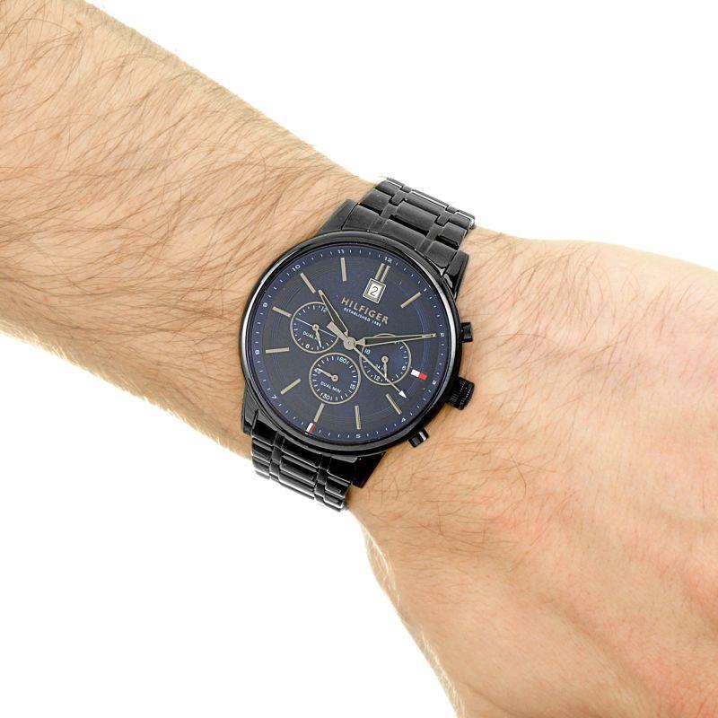 Tommy Hilfiger 1791633 Chronograph Black/Blue Men's Watch