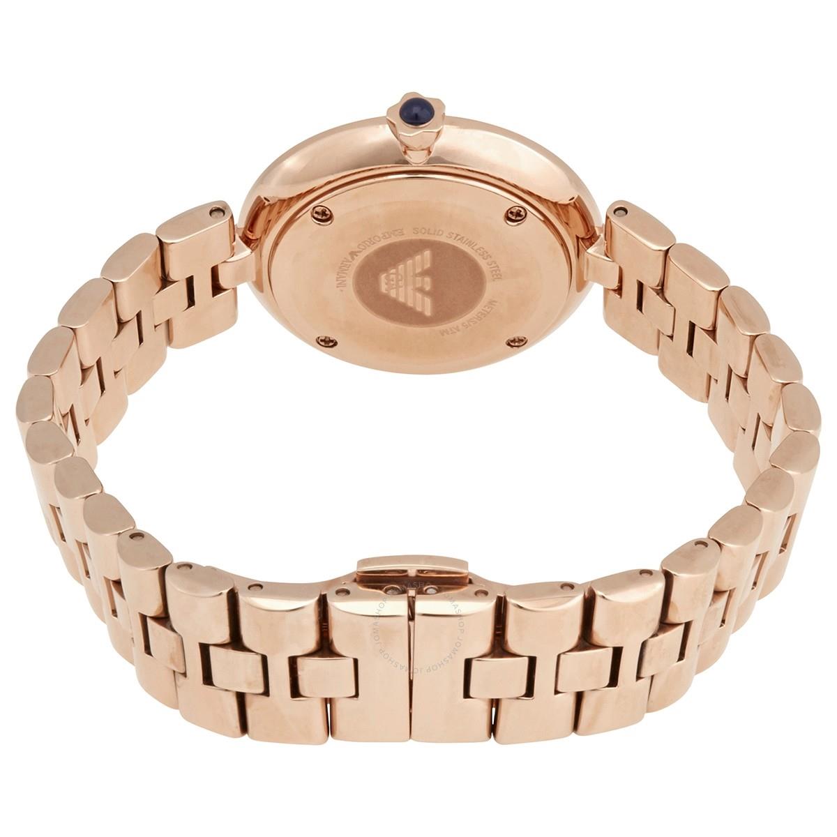 Emporio Armani AR11220 Rose Gold Steel 316 L Analog Quartz Women's Watch