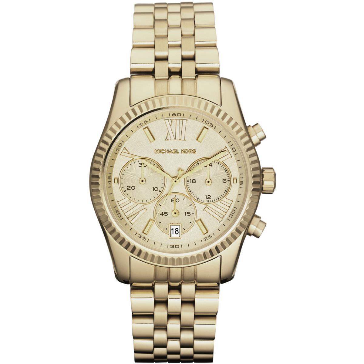 Michael Kors MK5556 Chronograph Champagne Dial Gold Ladies Watch
