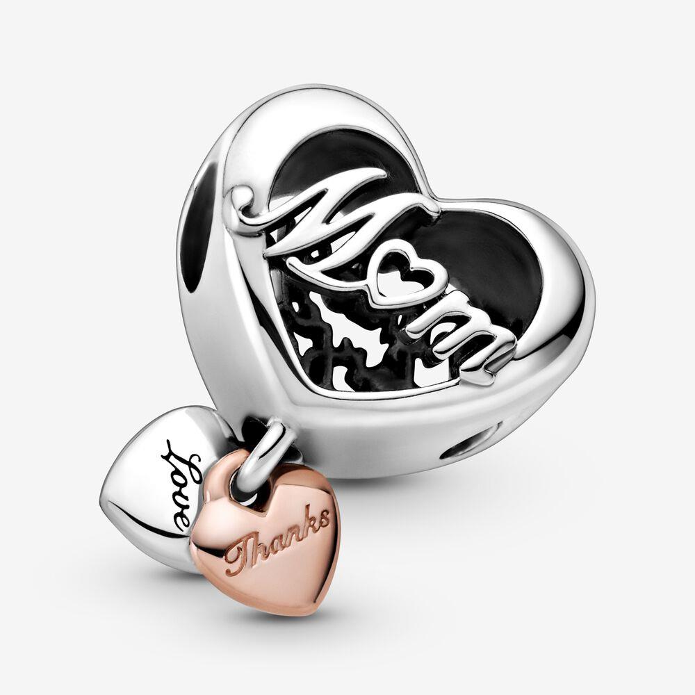 Pandora 789372C00 Thank You Mom Heart Charm