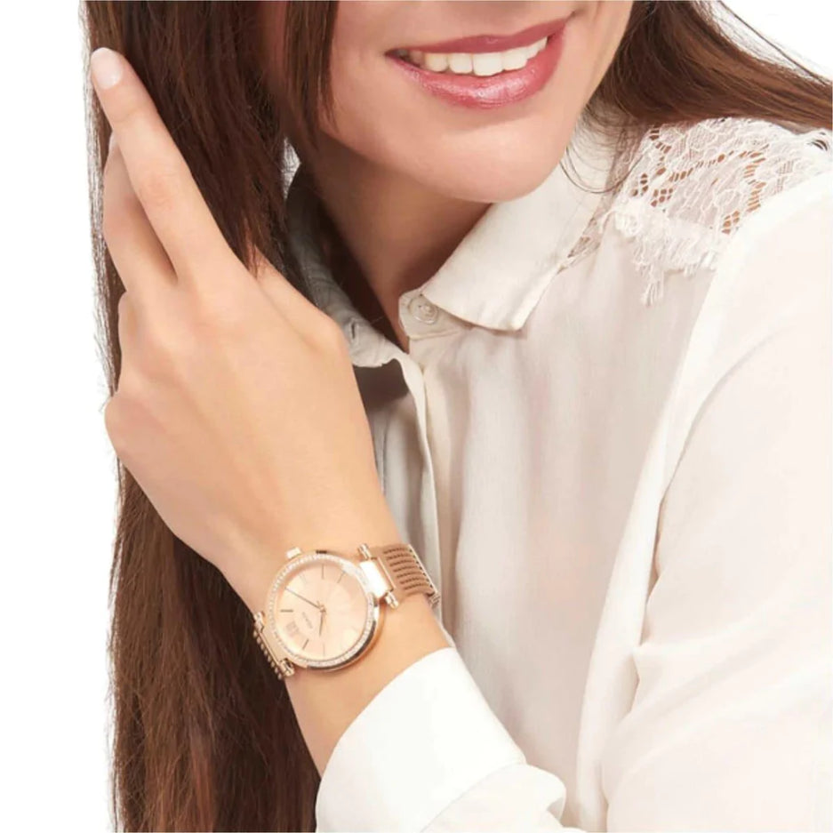 Guess W0638L4 Analog Rose Gold Dial Women's Watch