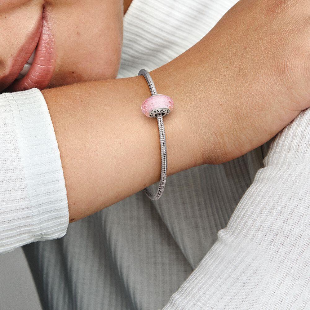 Pandora Faceted Pink Murano Glass Charm