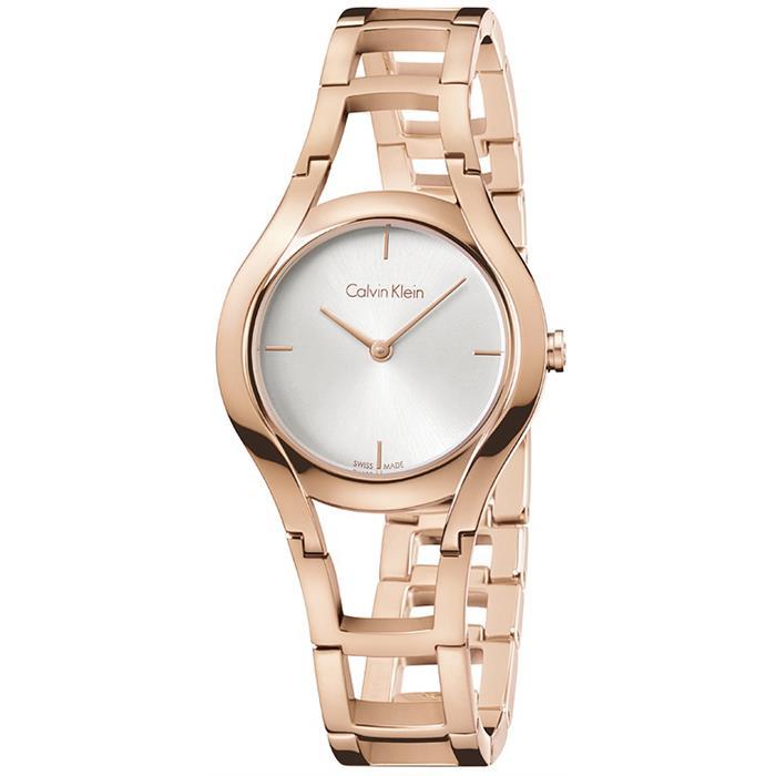 Calvin Klein K6R23626 Class Silver Dial Rose Gold-tone Ladies Watch
