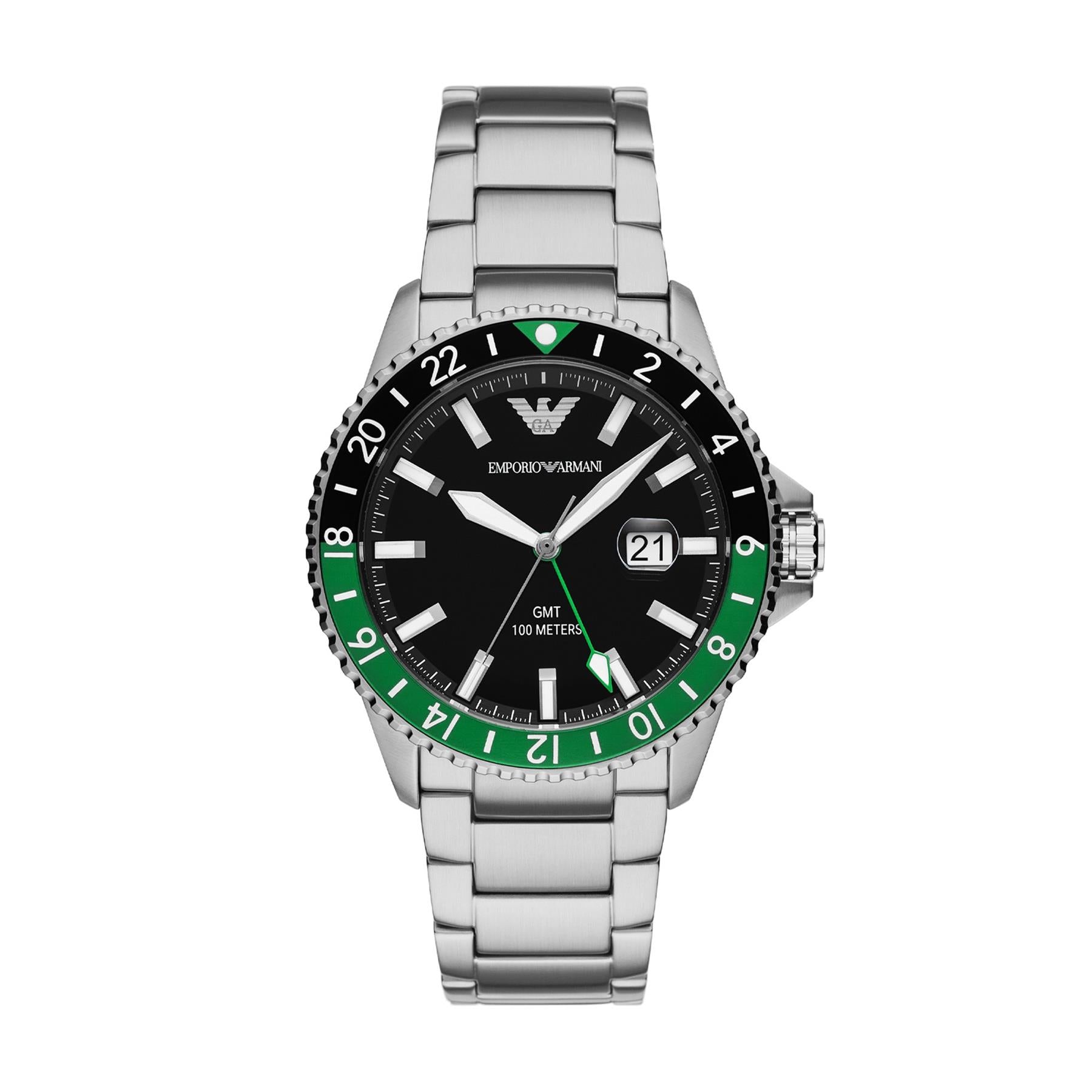 Emporio Armani AR11589 Diver 42mm GMT Men's Watch
