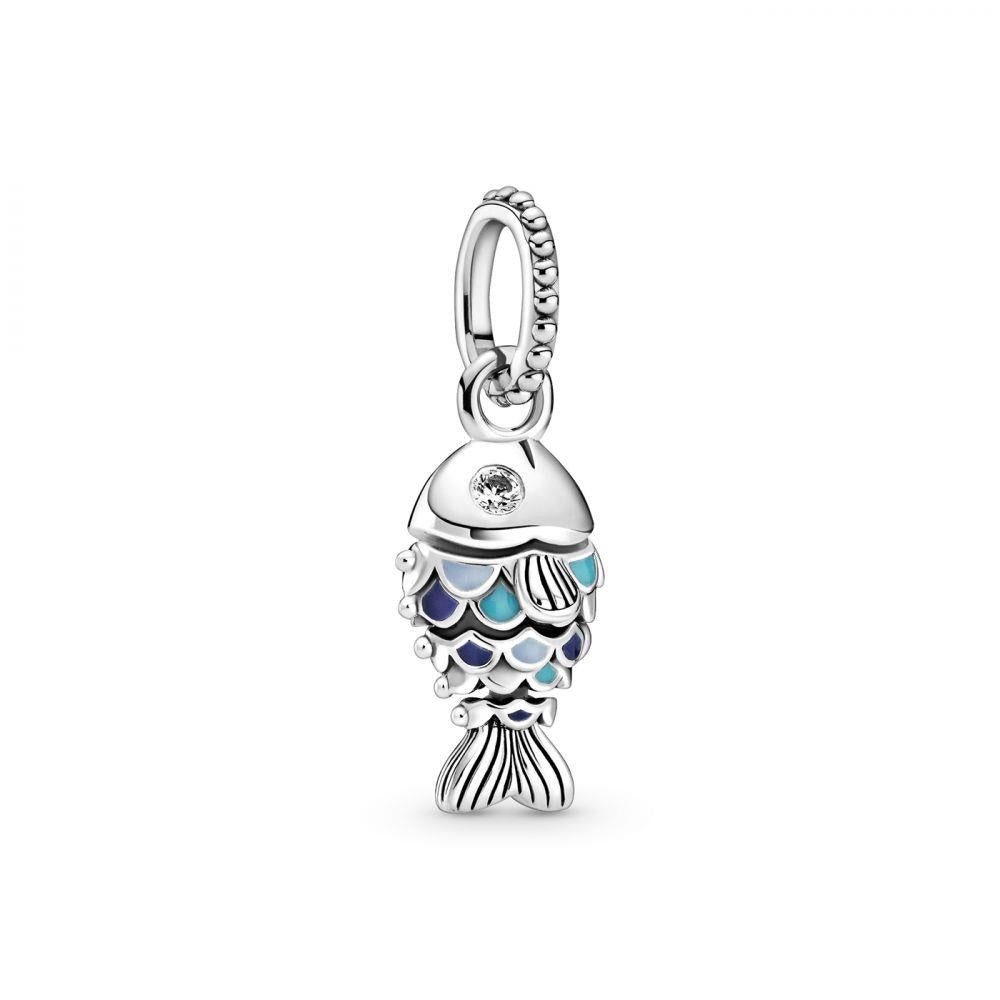 Pandora Blue Scaled Fish Dangle Charm