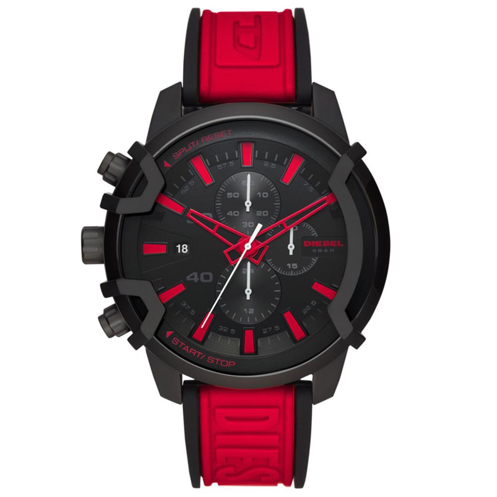Diesel DZ4530 Griffed Chronograph Red Silicone Men's Watch